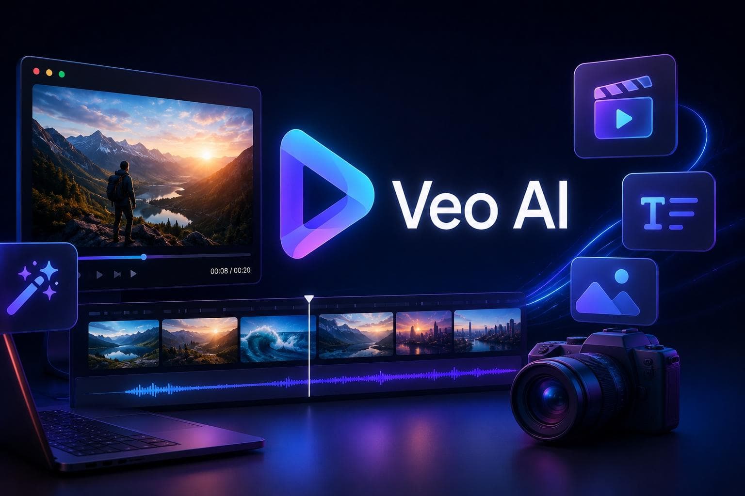 Hình ảnh minh họa về Veo AI tạo video chuyên nghiệp.