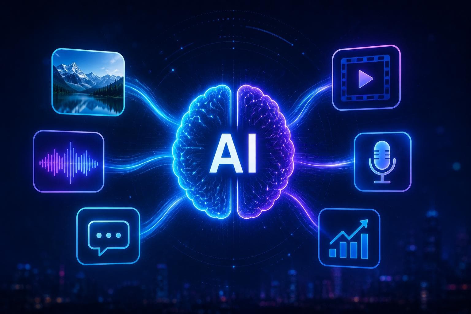 Hình ảnh minh họa Multimodal AI và các ứng dụng thực tế