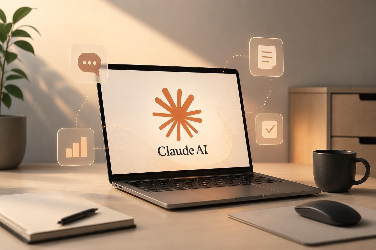 Hình ảnh minh họa về Claude AI giúp tối ưu hóa năng suất làm việc.